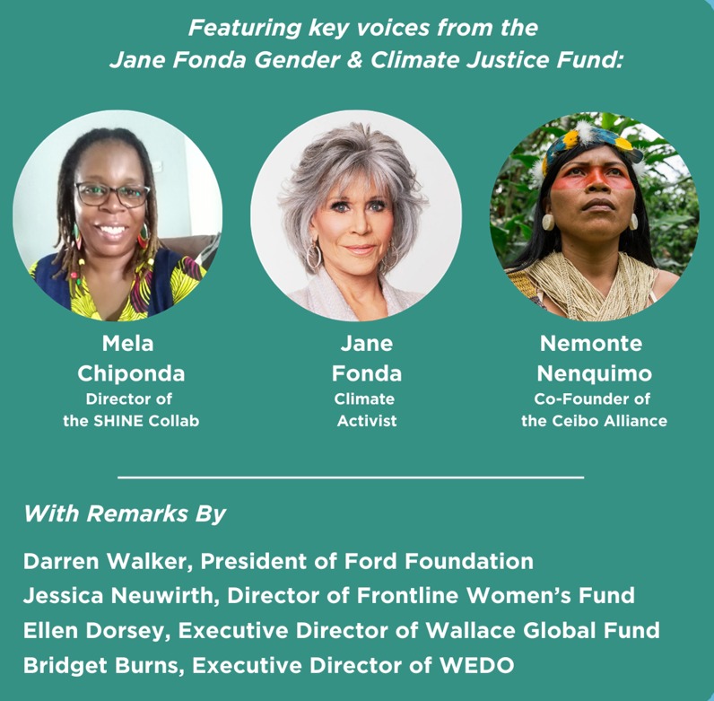 Jane Fonda Gender and Climate Fund Launch