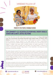 How communities led decentralised renewable energy enables gender and climate justice solutions